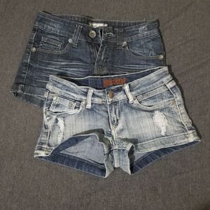 Two Cute Pairs Jean Shorts Size 1